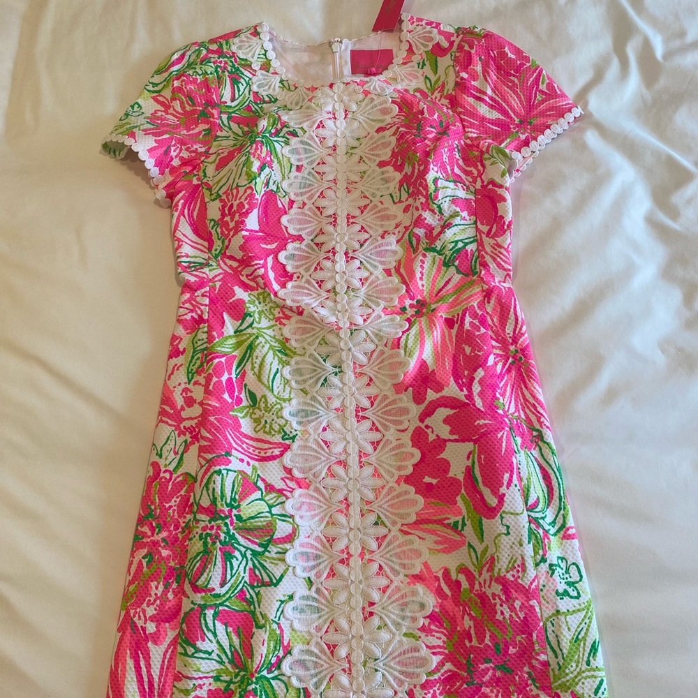 Lilly Pulitzer Maisie Resort White Koala Me Maybe Stretch Pique Shift Dress 4